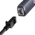 Baseus Lite Series RJ45 Lan Port Ethernet Adapter Type-C to RJ45 LAN Port 1000Mbps Hub - Grey
